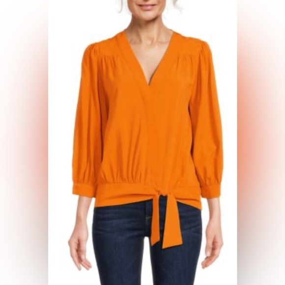 Karl Lagerfeld Faux Wrap Blouse size XS - Picture 1 of 8